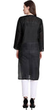 Women Chikan Embroidery Straight Kurta