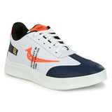 Airbell Navy Synthetic Leather Casual Sneakers for Men's
