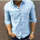 Cotton Solid Full Sleeves Mens Casual Shirt