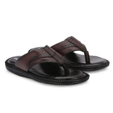 Men's Brown Leather Slippers