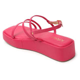 Kiravi Multi Strap Pink Wedges